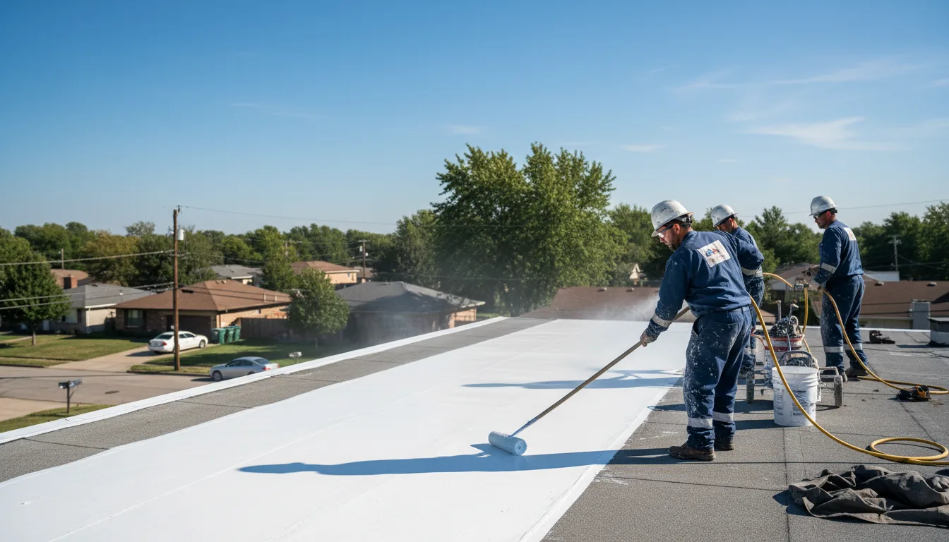 Commercial roof coating in Pointblank, TX near me